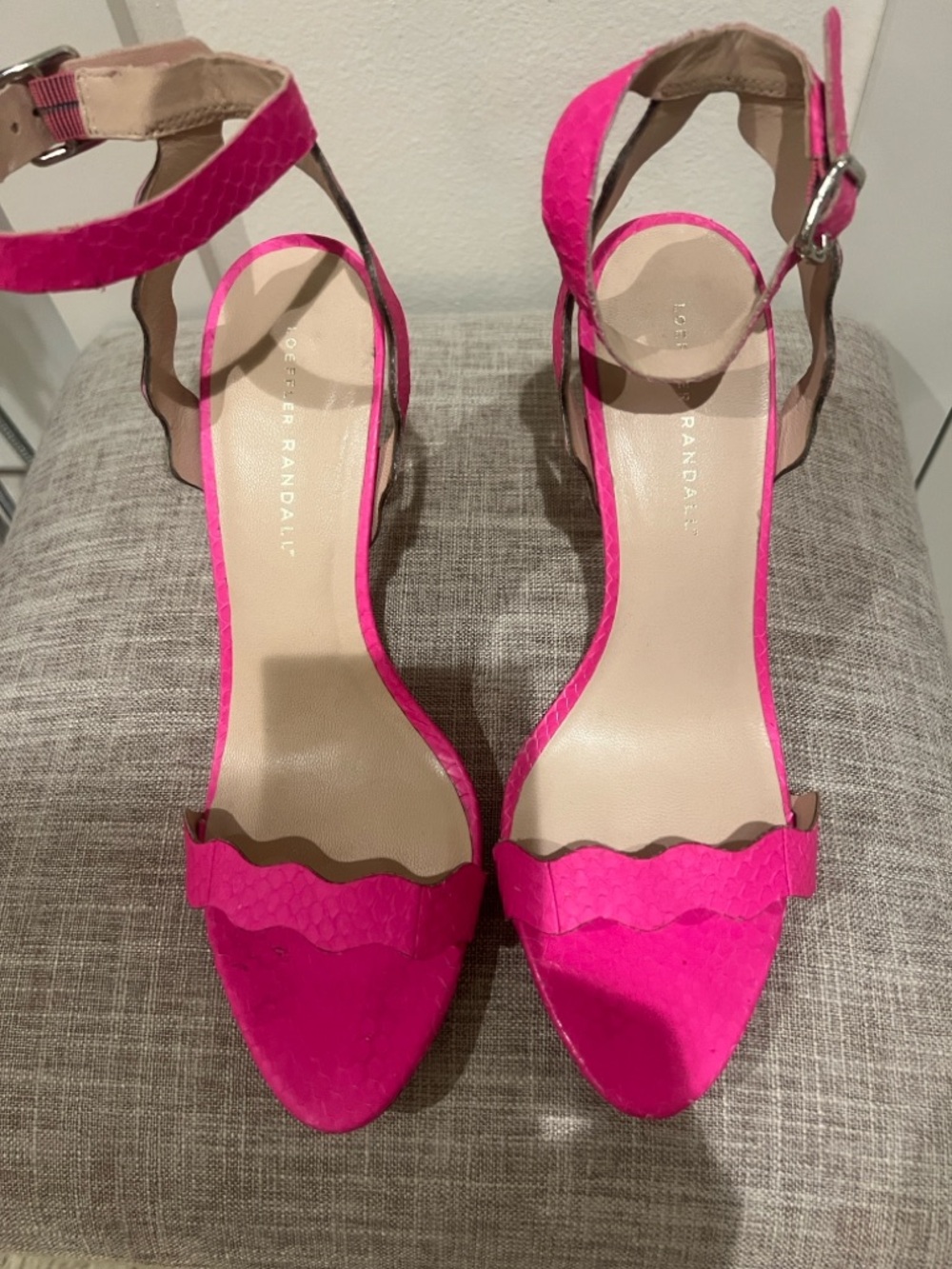 Randall Loeffler hot pink  sandals size 9 1/2